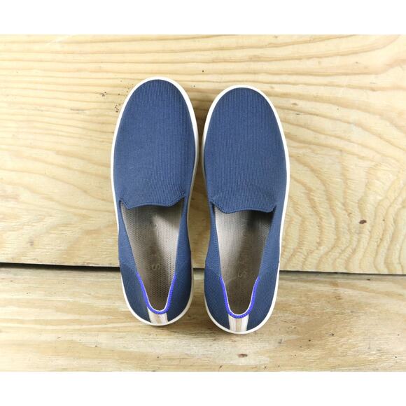 Rothy's Shoes 7 Womens Blue The Original Slip On Sneakers - Picture 4 of 5